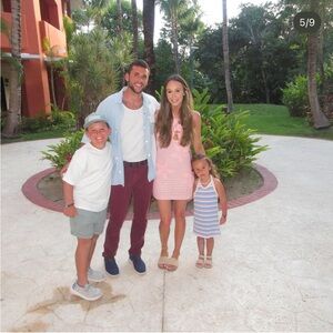 Meshki crochet flower dress in pink